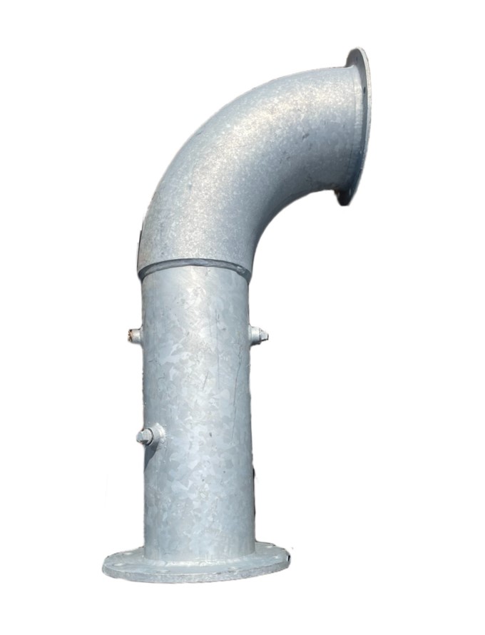 Bottom Pivot Elbow with Coupler, Galvanized