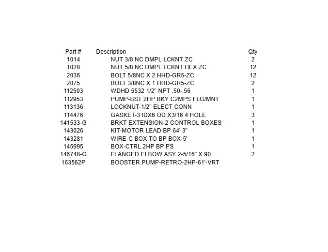 Booster Pump Retro Kit 2HP 61' - Image 2